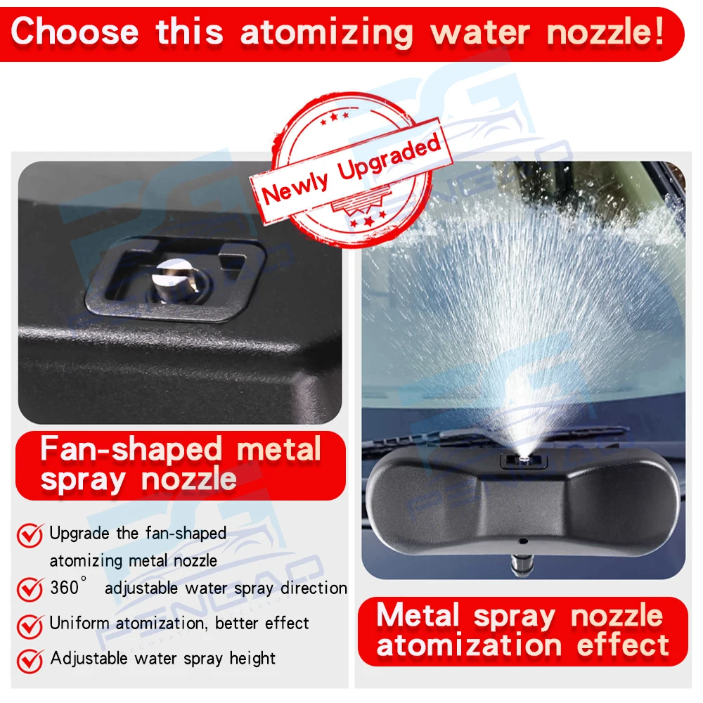 2Pcs Washer Jet For Porsche 2011-2016 Cayenne Macan Panamera  Front Hood Windshield Washer Nozzles Jet Heated Adjust Sprayer Kit