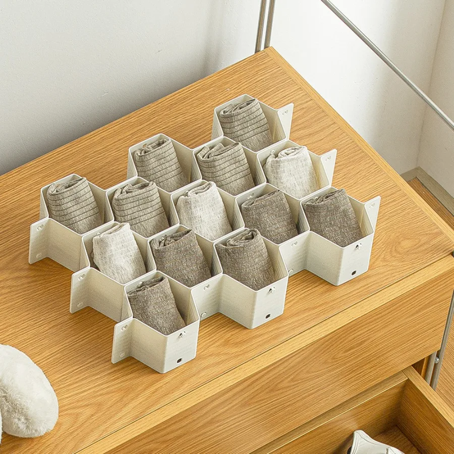 منظم أدراج تقسيم درج على شكل قرص العسل، تصنيف المجوهرات، تنظيم طبقات بلاستيكية، منظم المكياج، السلع المنزلية