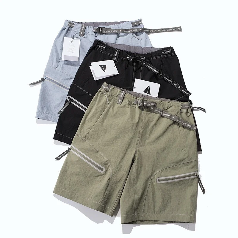 Water Repellent Reflective Outdoor Hiking Shorts Men 26SS Casual Trekking Camping Short Pants Lightweight Zip Pockets