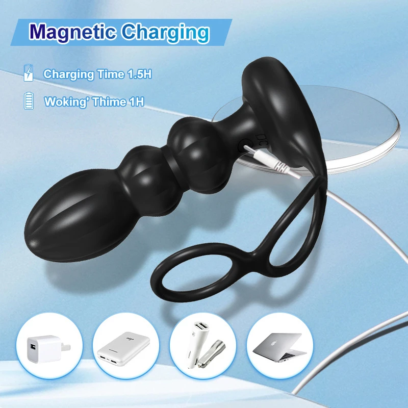 Thrusting Remote Control Butt Plug Anal Sex Toy with Vibrating and Thrusting Modes Prostate Massager for Male and Female Sex Toy