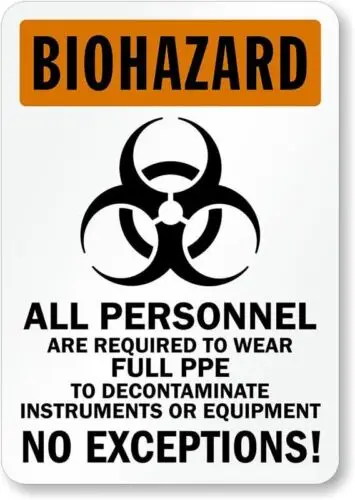 All Personnel Wear Ppe Aluminum Weatherproof 12
