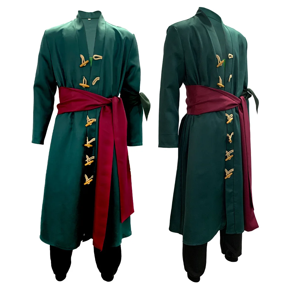 Halloween Cosplay costume Anime Cosplay Costume Green Comic Halloween Cosplay Kimono Robe Cloak Full Set