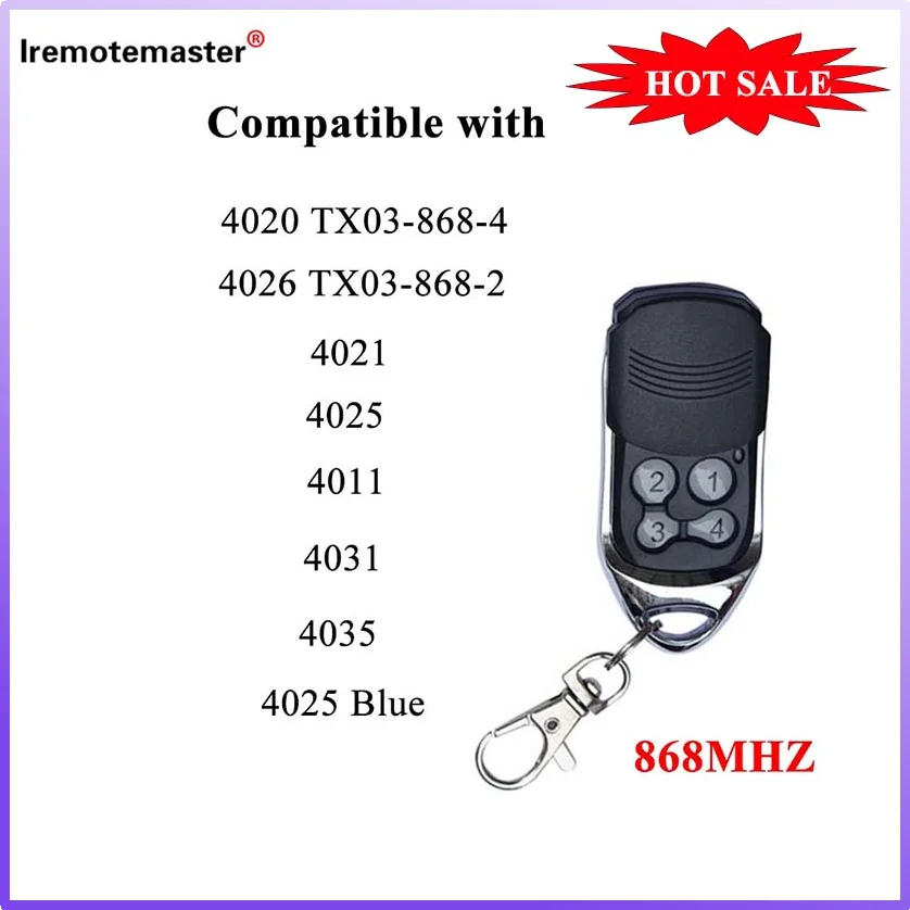 

For SM 868MHz 4020 TX03-868-4 4026 TX03-868-2 Garage Remote Control Replacement Garage Command Door Opener 4011 4025 4031 4035