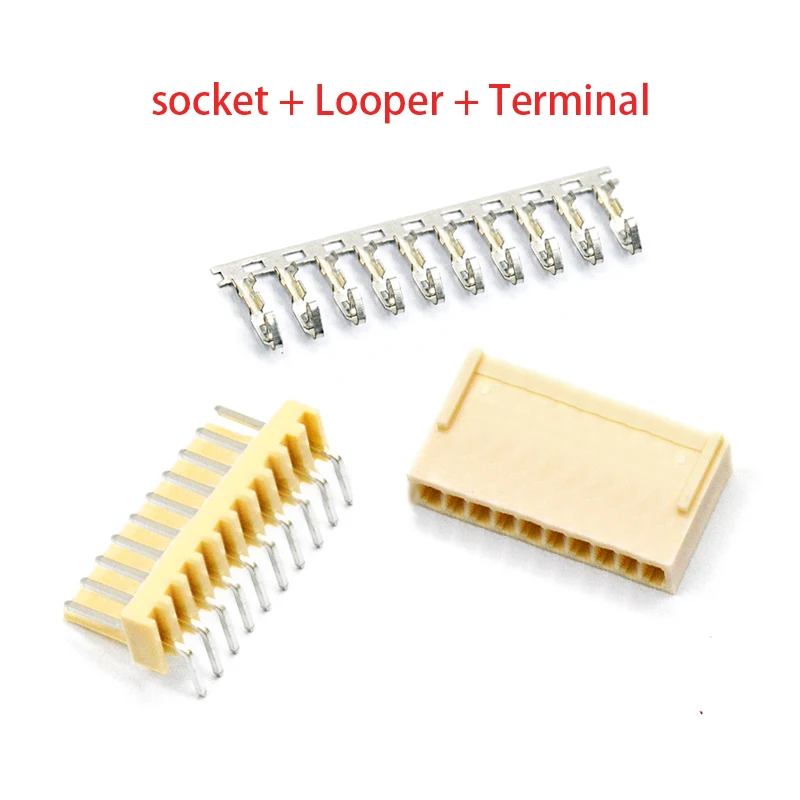 10set KF2510 connector 2.54MM connector plug + straight needle seat + terminal 2P 3P 4P 8P 10P etc.