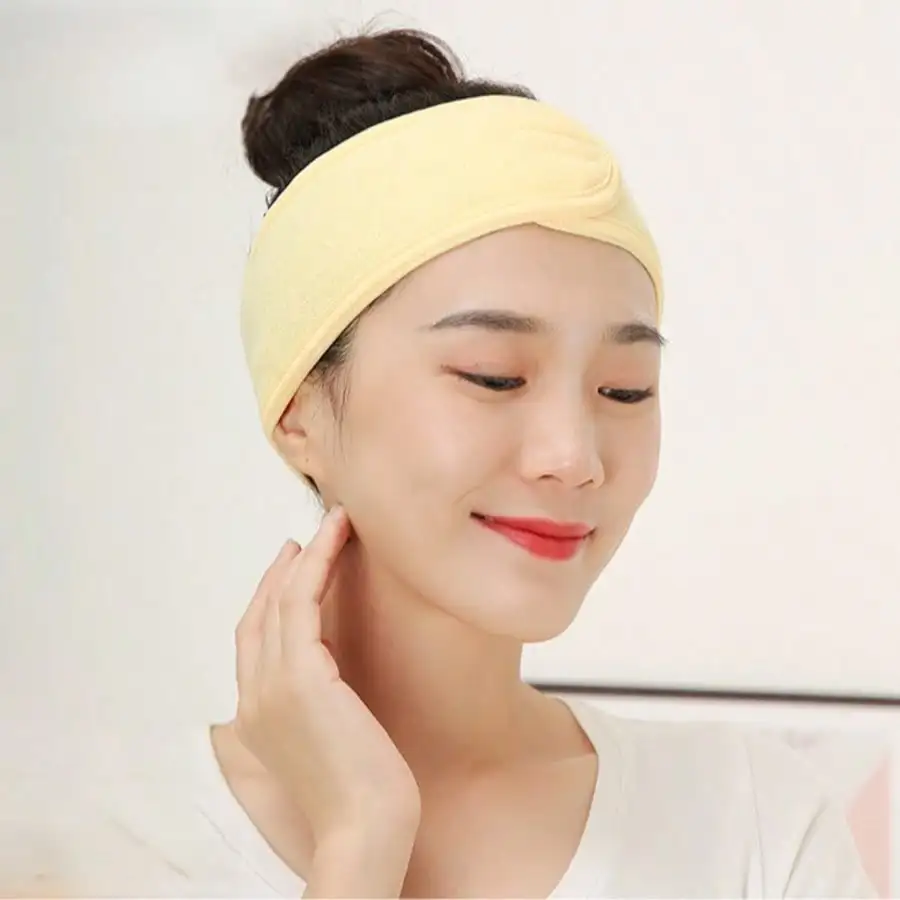 

Spa Facial Headband Adjustable Soft Terry Cloth For Skincare Makeup Mask Application Hair Band