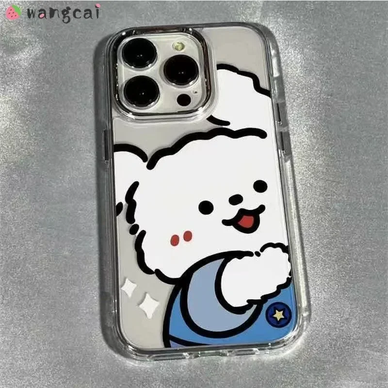 لموتورولا موتو G60 G60S G32 G73 E22 E22i E20 E13 G14 G53 G30 G10 جراب هاتف الكرتون جرو واضح مضحك زوجين غطاء #1