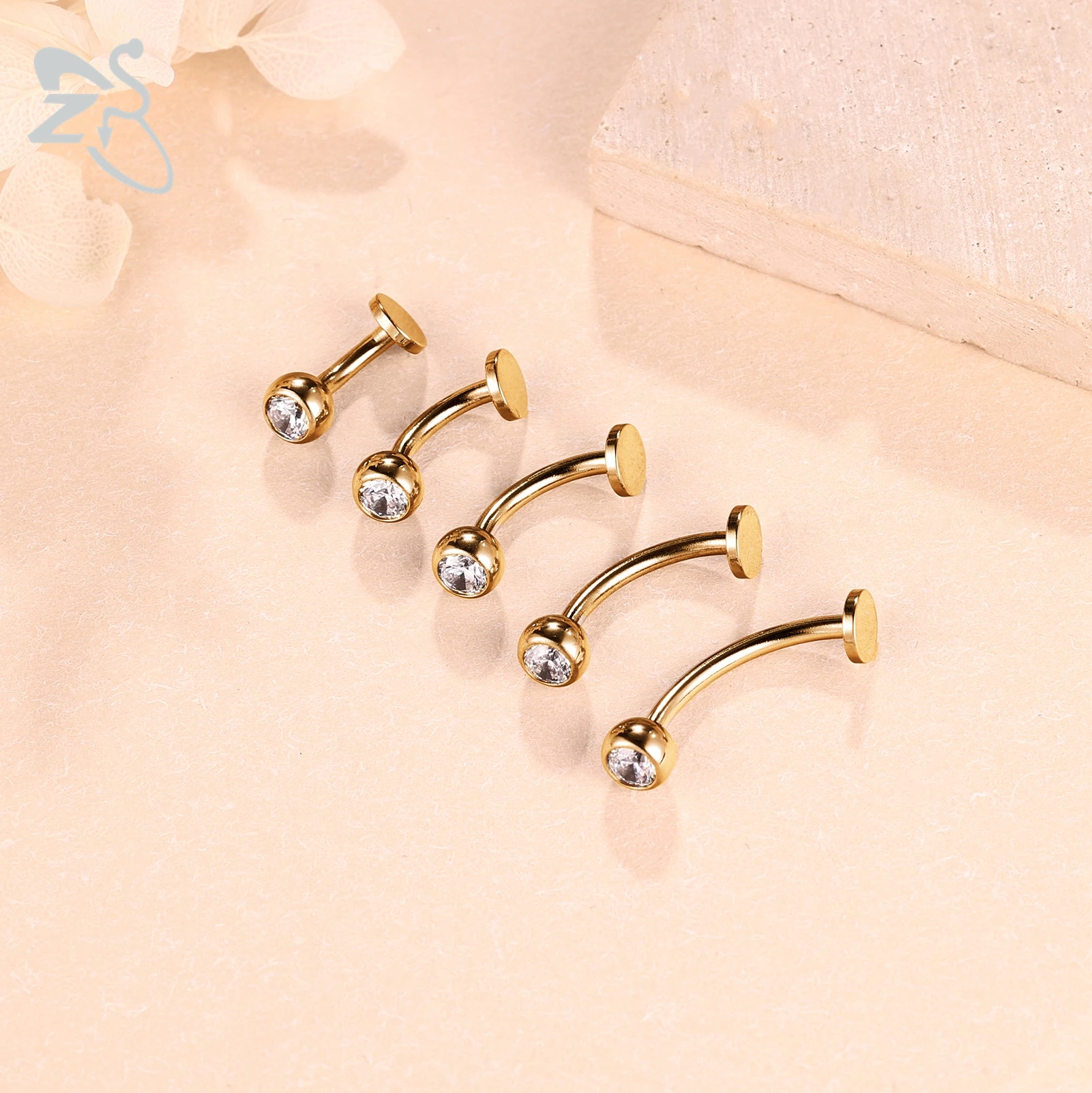 Internal Thread Stainless Steel Belly Button Ring