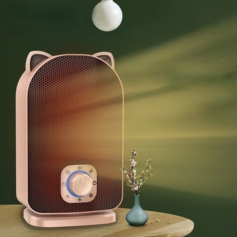 سطح المكتب المنزلي الصغير الكهربائية دفئا توفير الطاقة مكتب صغير غرفة نوم الحرارة السريعة سخانات المنزل السيراميك التدفئة سخان الحمام