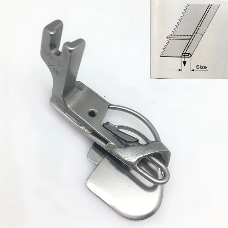Industrial Sewing Machine Three-Fold Curling Presser Foot 3-Fold Hem Cuff