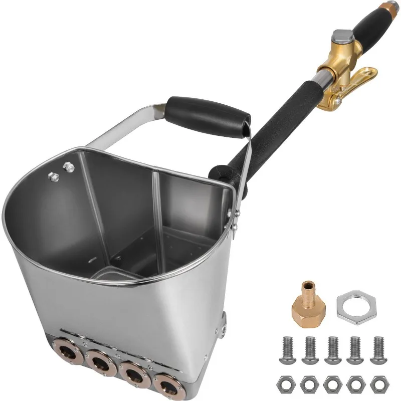 D0100HADJNA 4 Nozzle 3 HP Manual Plastering Machine 18L Hopper Wall Paint Mortar Sprayer High Efficiency Pump Black