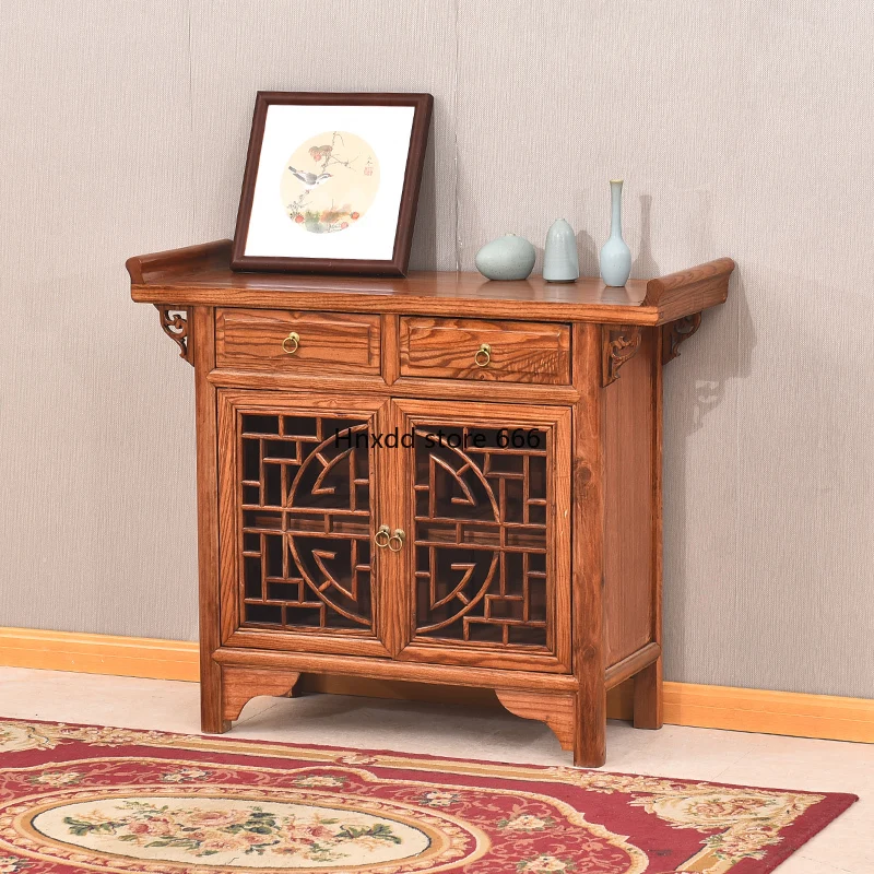 Solid wood side cabinet