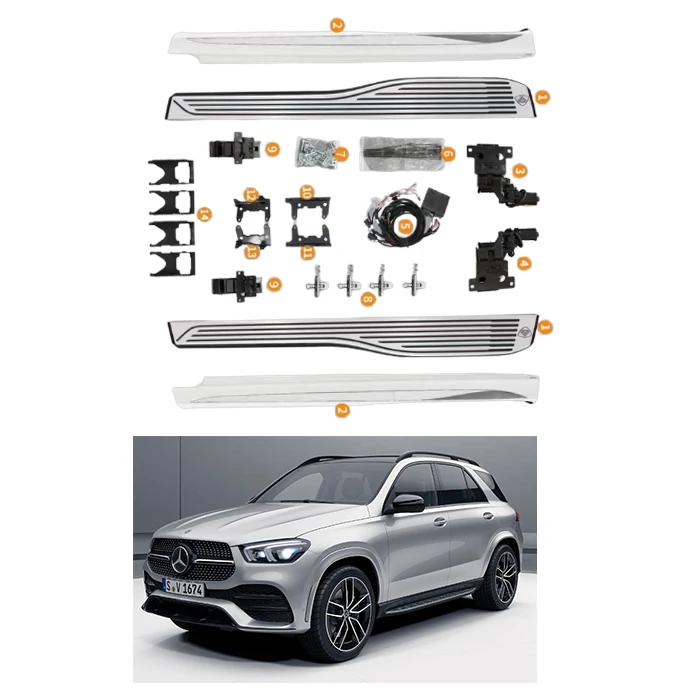 Automatic Foot Step Electric Side Step Running Board Power Electric Pedal Maybach Design 1:1 Wide Panel 22cm for GLS