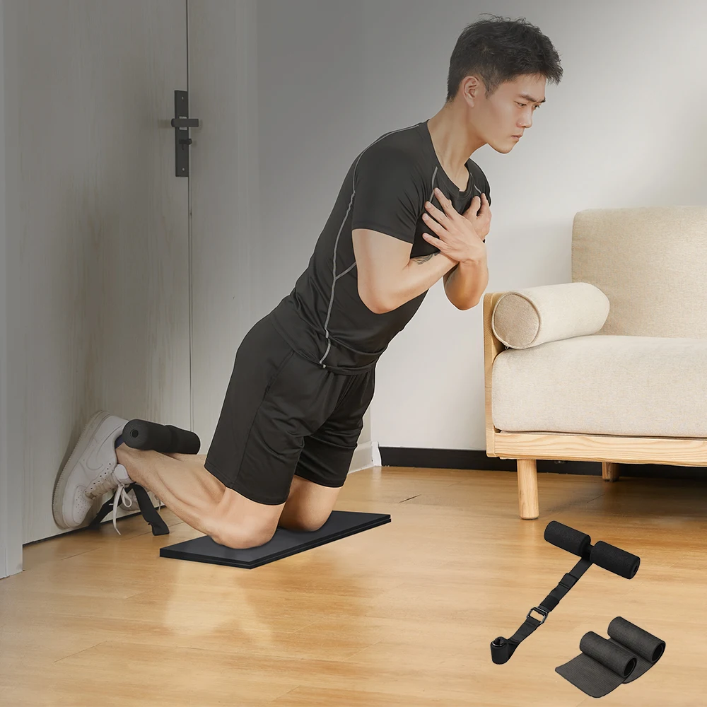 

Ремень для тренировки приседаний на бедрах (Hamstring Curl Strap) для домашних тренировок Nordic, для упражнений Spanish Squats, тренировок на приседаниях на бедрах, фитнес-продукты для тренировки пресса