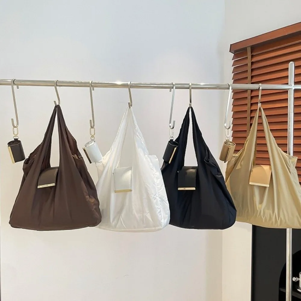 New Mini Keychain Tote Bag with Key Ring Expandable Shopping Bag Large Capacity Reusable Handbag Daily & Accessory