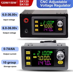 SK120/SK150 CNC DC Buck Boost Converter 7A 150W/6A 120W 0-36V Adjustable Regulated Laboratory Power Supply CC CV Power Module