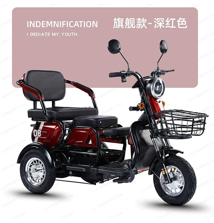 Lightweight Compact Electric Tricycle New Home Use for Elderly Adults Kids