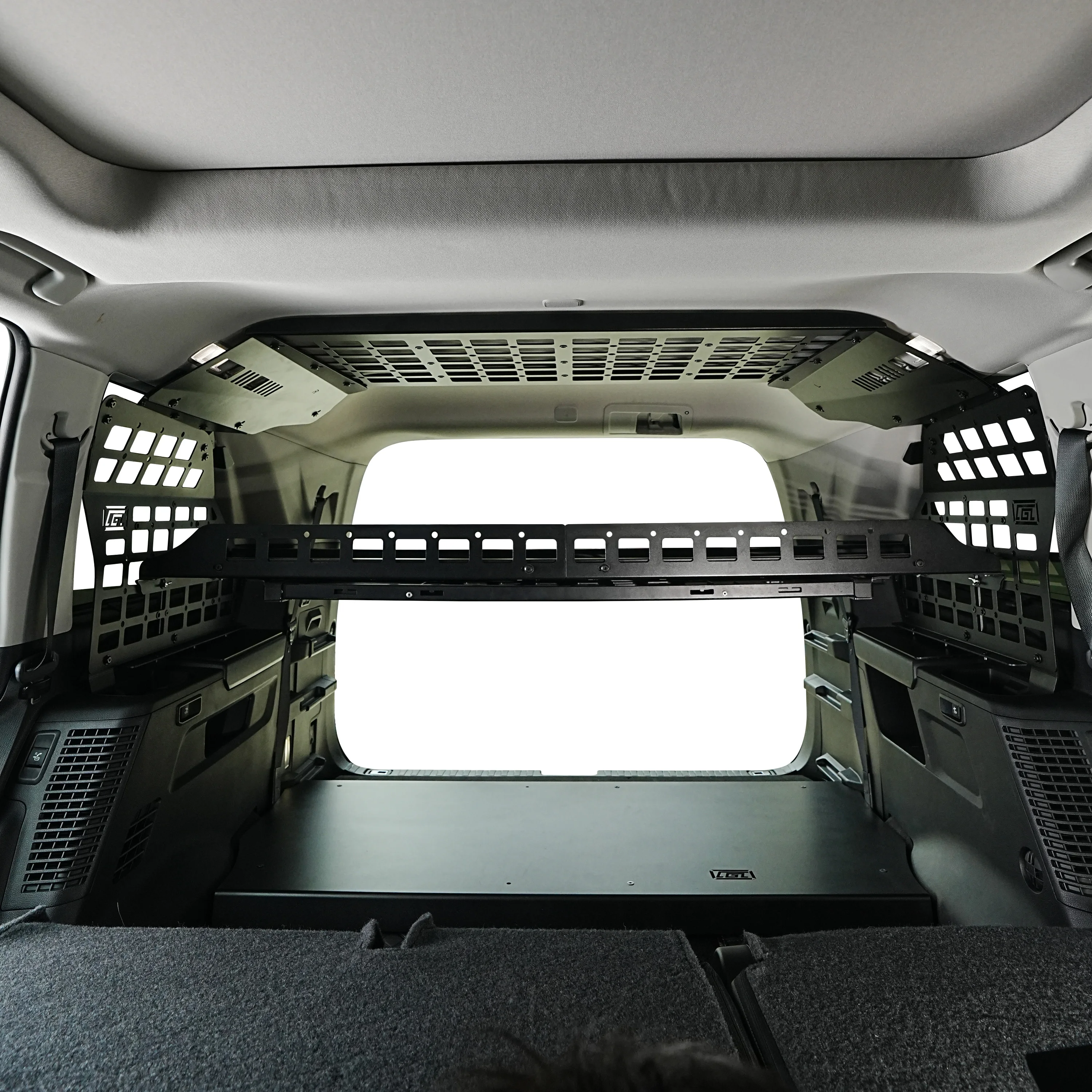 For Toyota Sequoia 2023-2026 Trunk Shelf Cargo Upper Roof Panel Modular Storage Panel Debris Racks Storage Carrier Kit