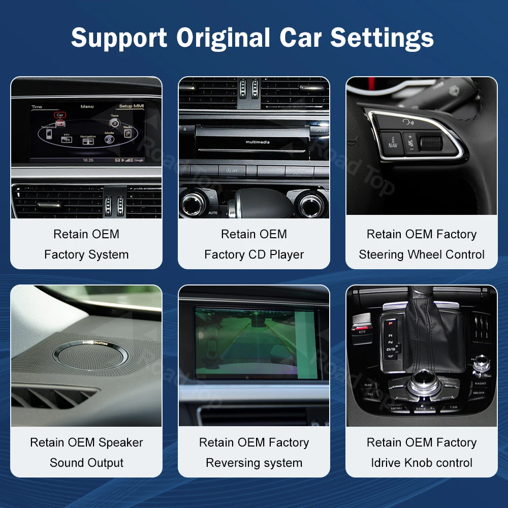 Pantalla táctil Multimedia de 8,9 pulgadas y 12,3 pulgadas para Audi A5 S5 2008-2016 Airplay Miracast función inalámbrica Carplay Android Auto 5