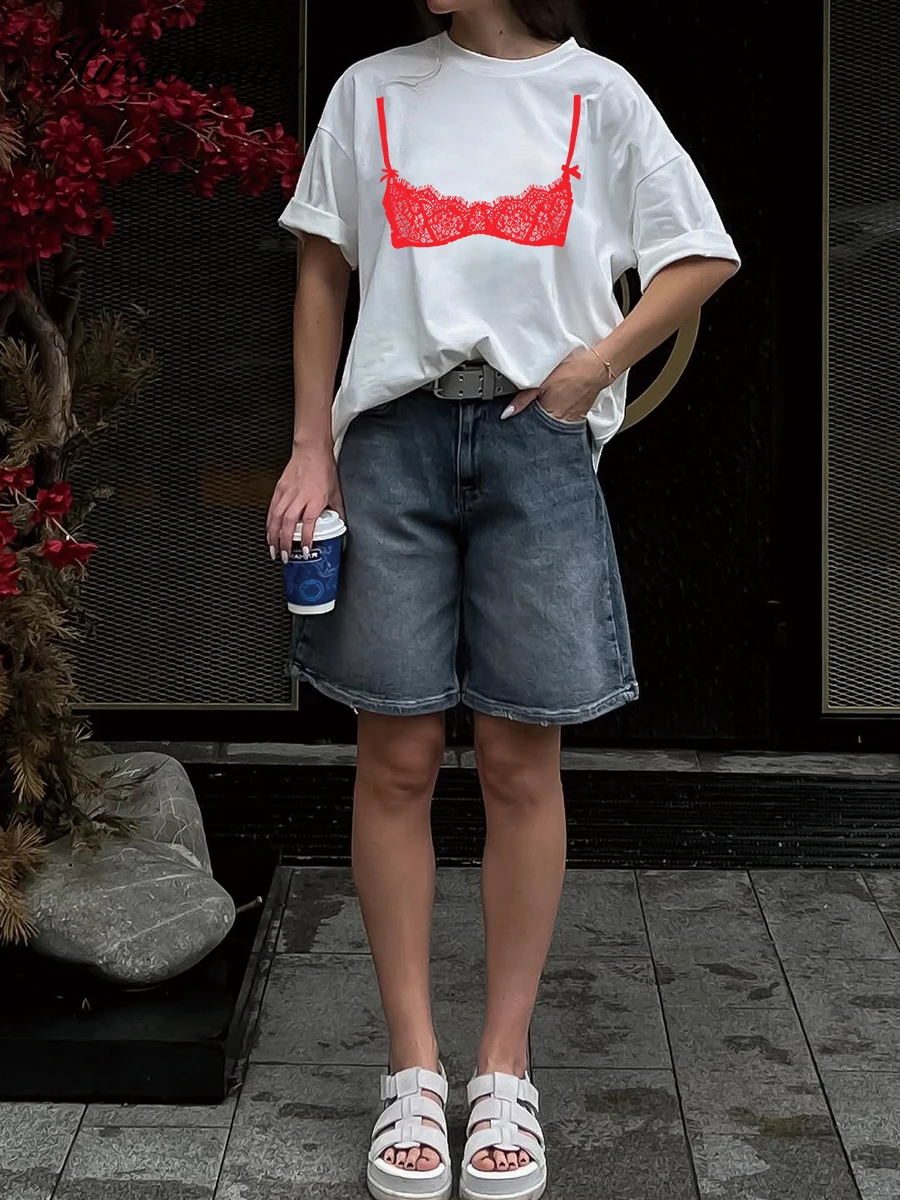 Women's 100% Cotton Oversized Summer T-Shirt - Casual Elegance