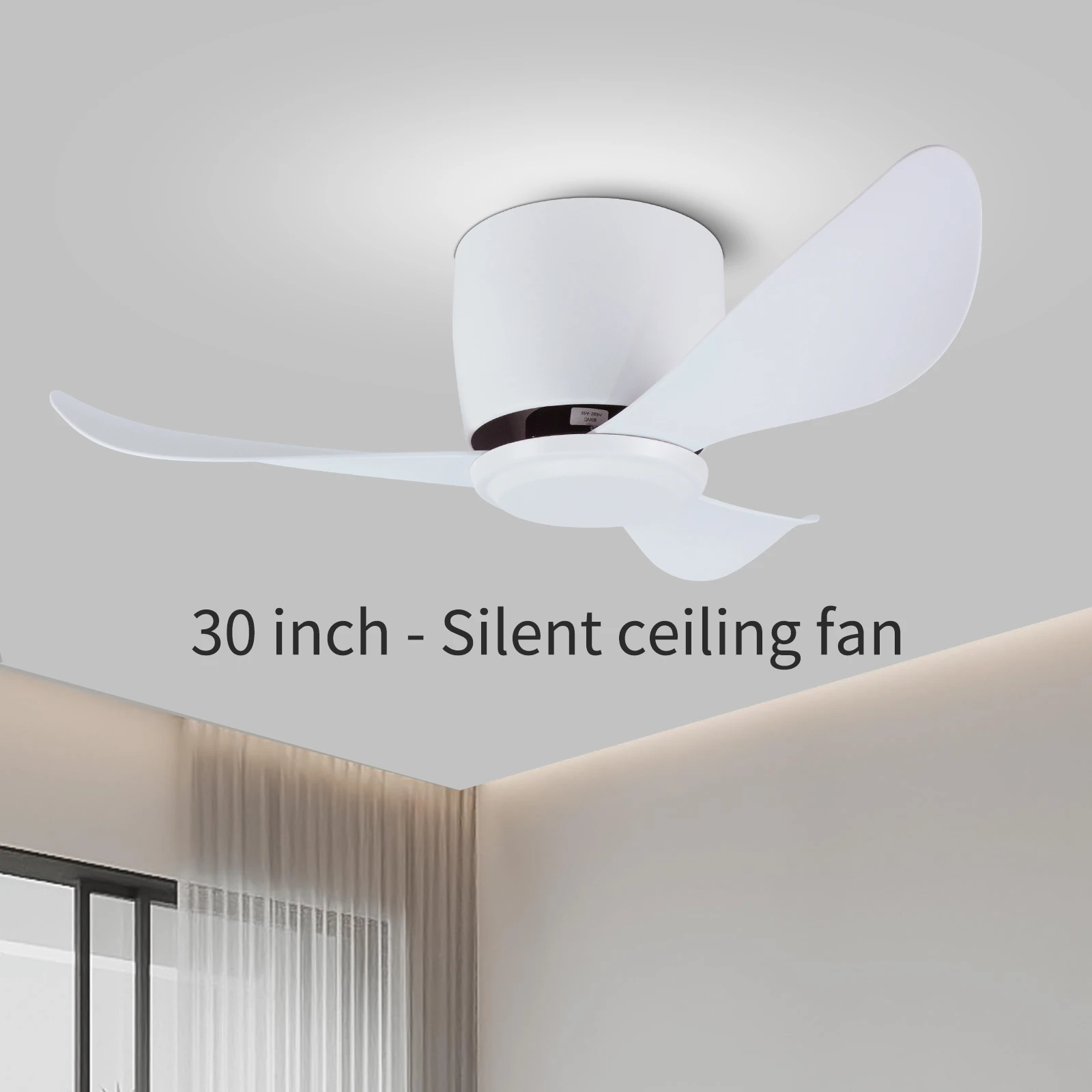 مروحة سقف 30 بوصة، بدون ضوء، غرفة نوم، دراسة، مروحة سقف مع ضوء، مروحة كهربائية منزلية صامتة، ضوء معلق، 110 فولت 220 فولت #1
