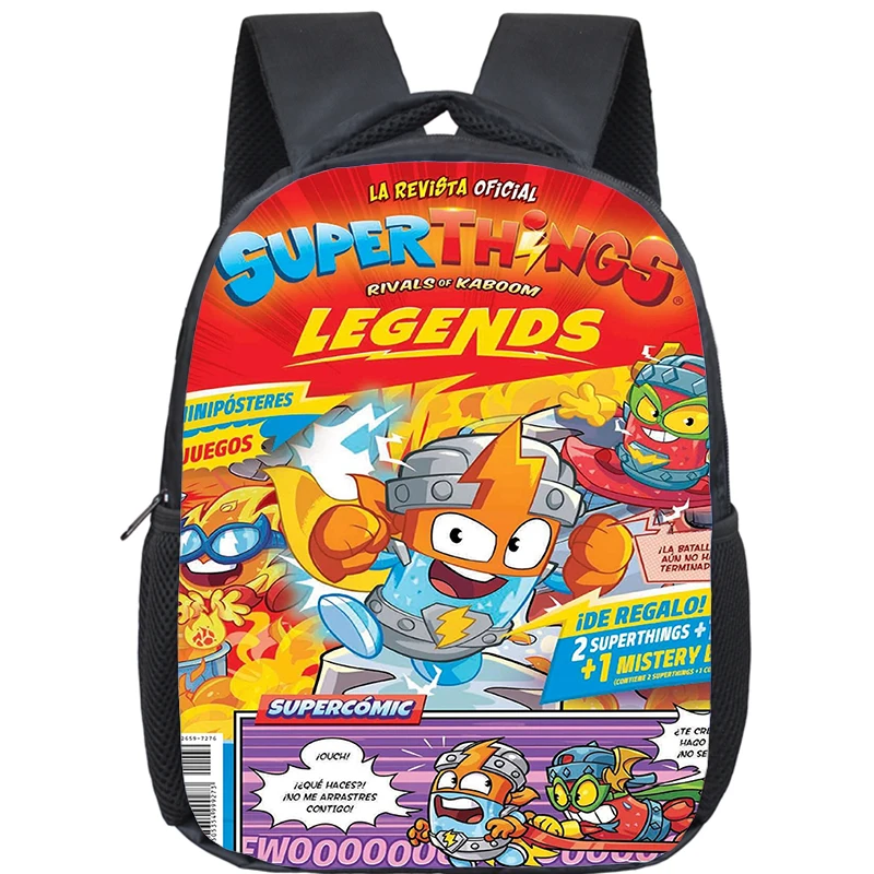 Super Things Backpack Kids School Bag Kindergarten Bag Toddler Cartoon Legends Print Backpacks for Preschool Boys Girls bookbag