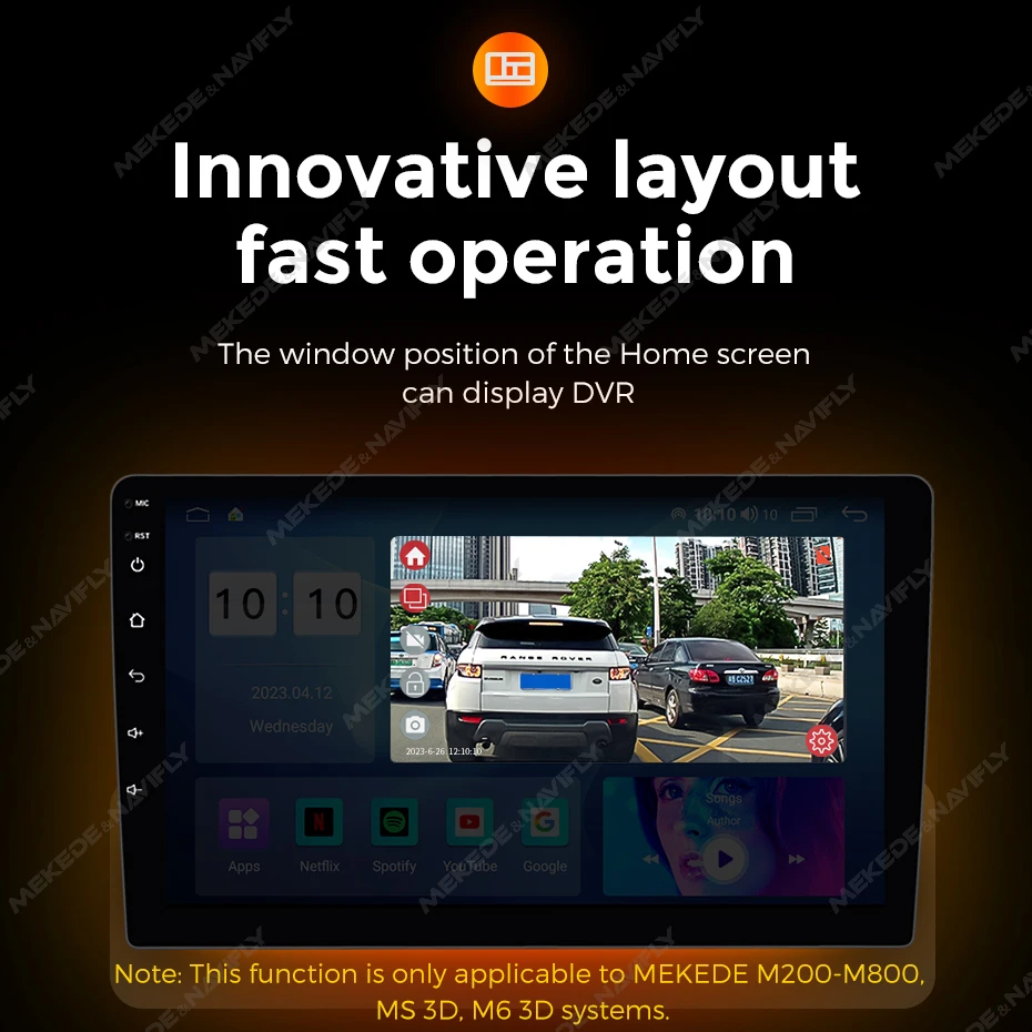 MEKEDE Car DVR Camera Full HD 1080 ADAS LDWS Anti-collision Night Vision Car Recorder Navigator Android DVD Player TF Card Slot