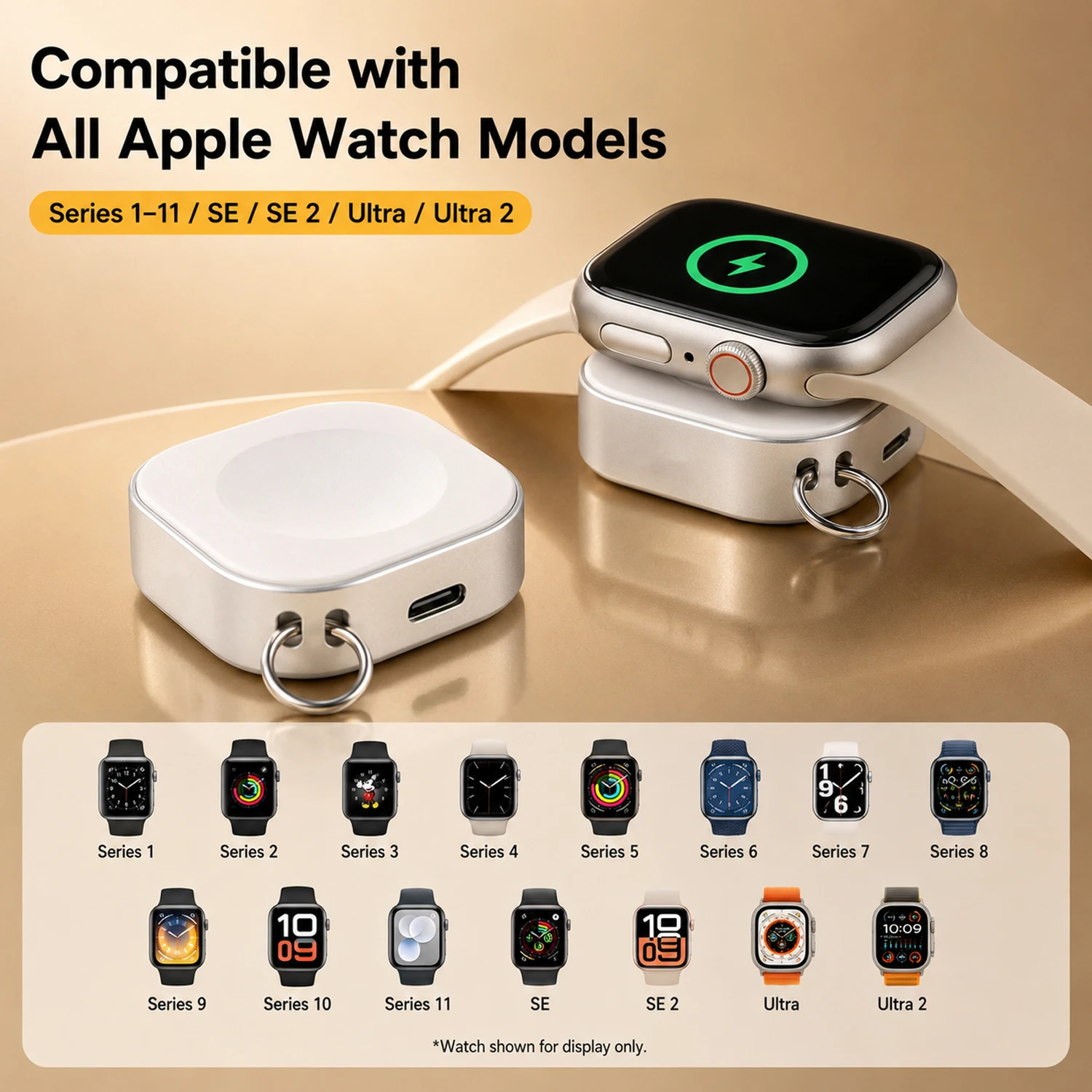 For Apple Watch Charger USB C Magnetic Wireless Fast Charging Cable for iWatch 11 10 9 8 7 6 5 4 3 2 SE/2 Ultra Charger Portable