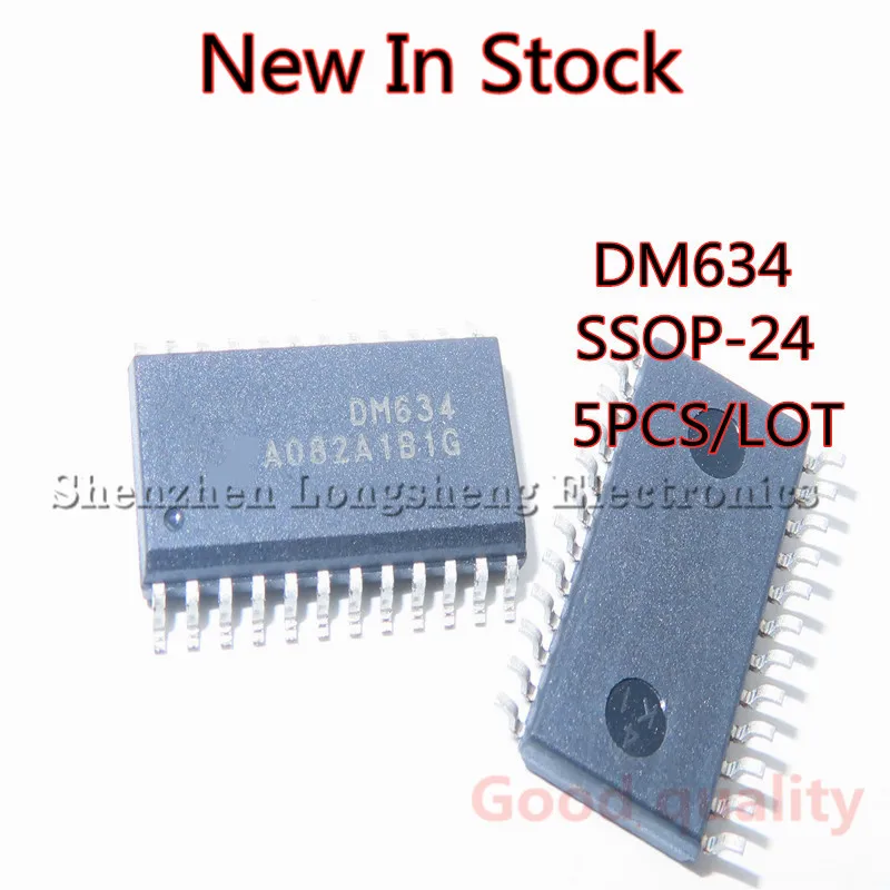 

5 шт./лот DM634 SSOP-24 SMD LED драйвер постоянного тока, новый, в наличии
