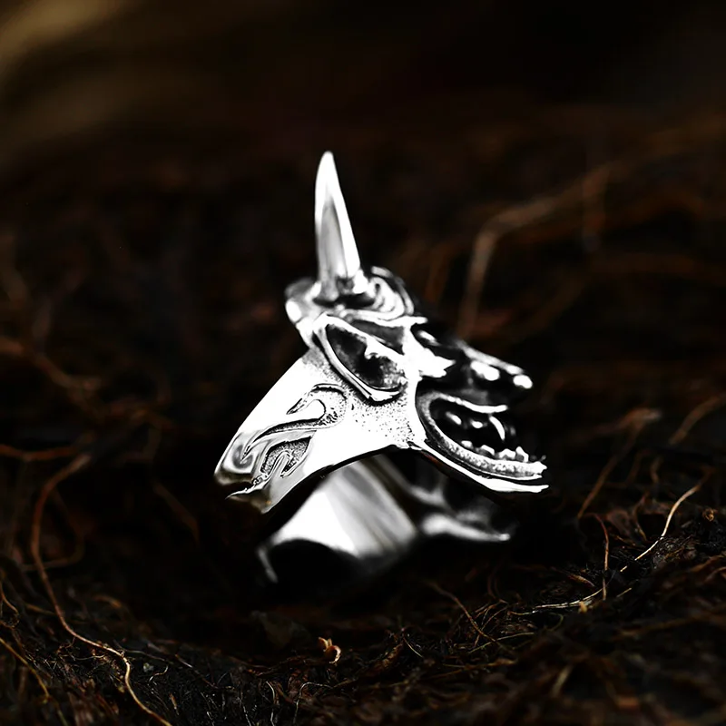 BEIER 2022 New Creative Design Prajna Mask Ring Japanese Gothic Popular Jewelry Gift Locomotive Jewelry