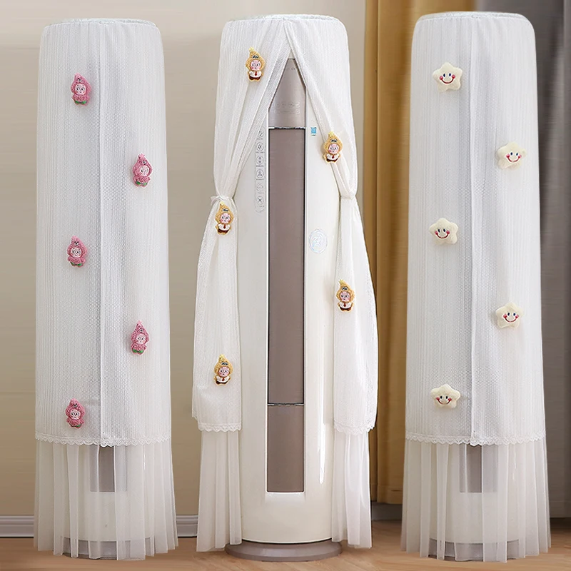 

Современный минималистичный круглый цилиндрический пылезащитный чехол для кондиционера, для гостиной, для домашнего использования, предотвращает прямое обдувание, чехол для шкафа с мультяшными персонажами