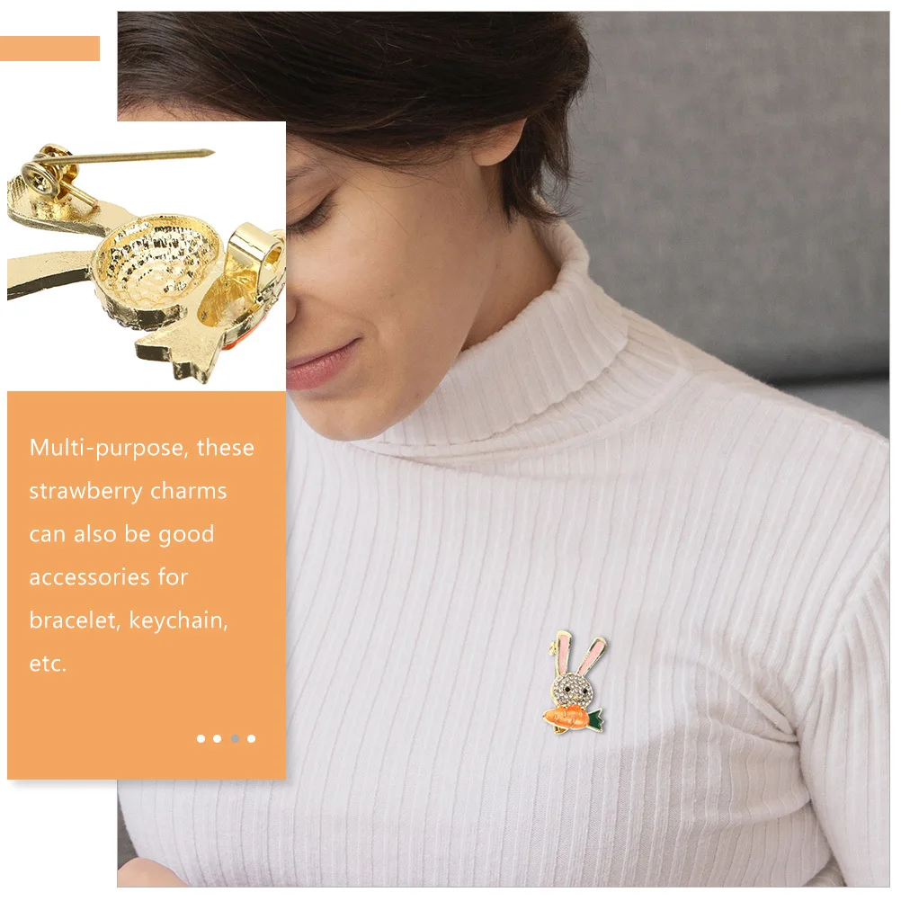 

4Pcs Rabbit Lapel Pin Cartoon Bunny Brooches for Clothes Scarves Hats Suits Backpack Decoration Rabbit Brooch Bunny Brooch