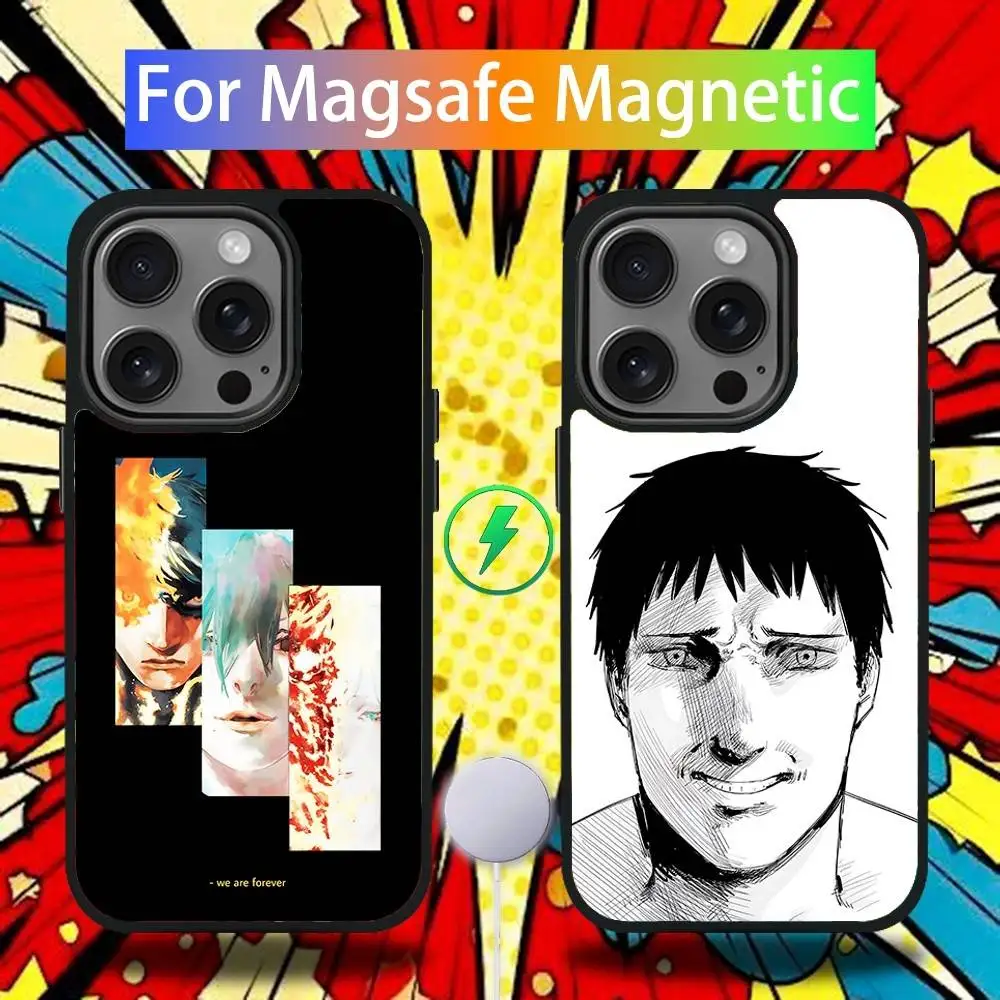 

Anime Fire P-Punch Phone Case For iPhone 17,16,15,14,13,12,11,Pro,Max,Plus,Mini,SE4,E Magnetic Magsafe Wireless Charging