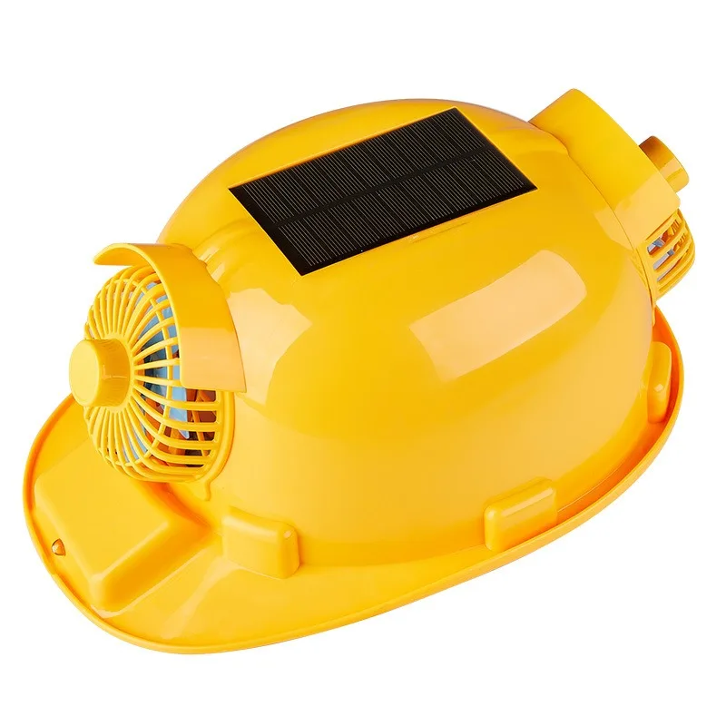 Solar Cooling Safety Helmet For Construction Site Sun Shade Protective Helmet With Illumination Function