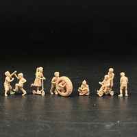 1/72 Scale Boys and girls playing and frolicking 9 Figures Resin Model Kits Miniature Scene matching War gaming Military