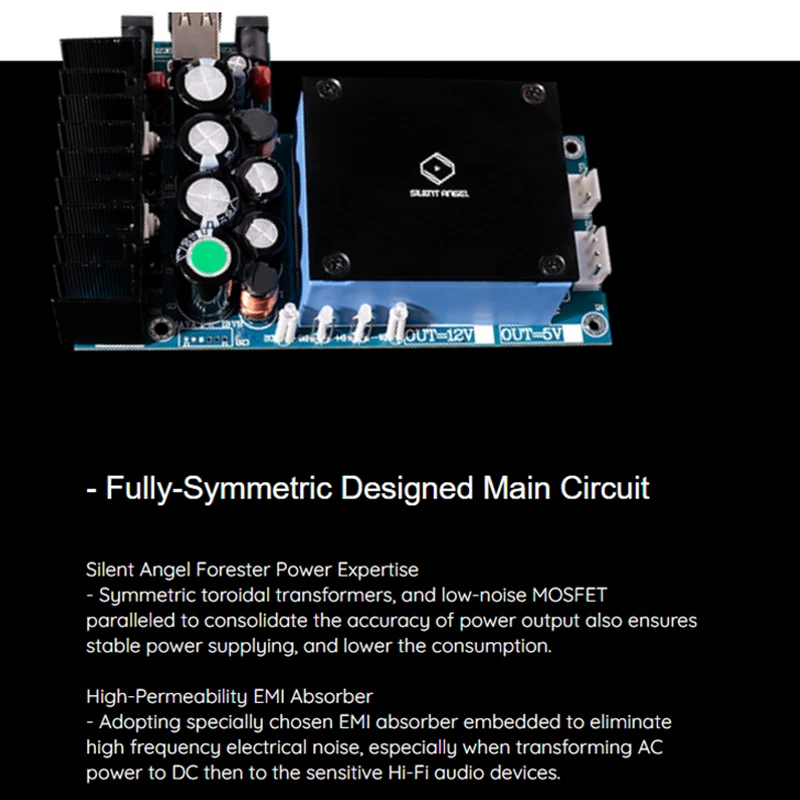 Silent Angel Forester F1 Supply Highly Accurate Duo DC Outputs Low-noise Technique Digital Music Stable Linear Power For M1T