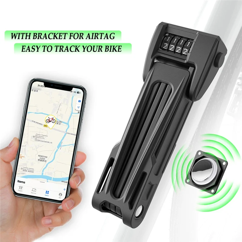 

ABJM-Bike Lock With Air Tag Bracket Lock With High Security Lock For E-Bikes And Scooters