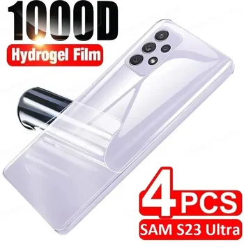 4 adet arka Film hidrojel Film Samsung Galaxy S22 S21 S23 S24 Ultra artı FE Samsung not 10 için 20 Ultra artı ekran koruyucu