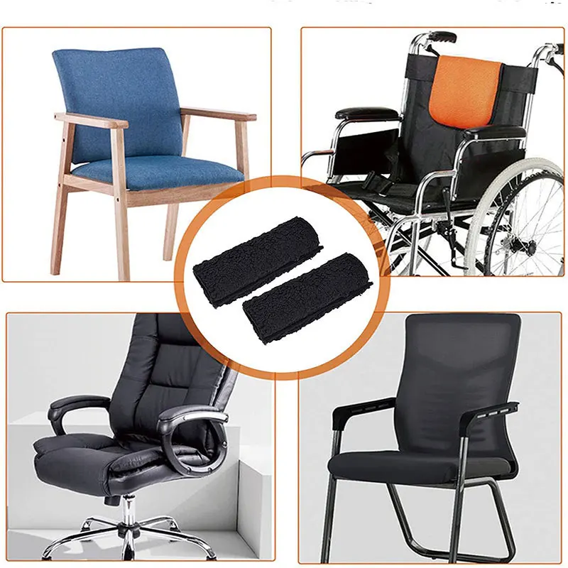 

Wheelchair Armrest Pads Pair Office Chair Armrest Protection Covers Comfortable Soft Cushion for Backrest Chairs Replacement