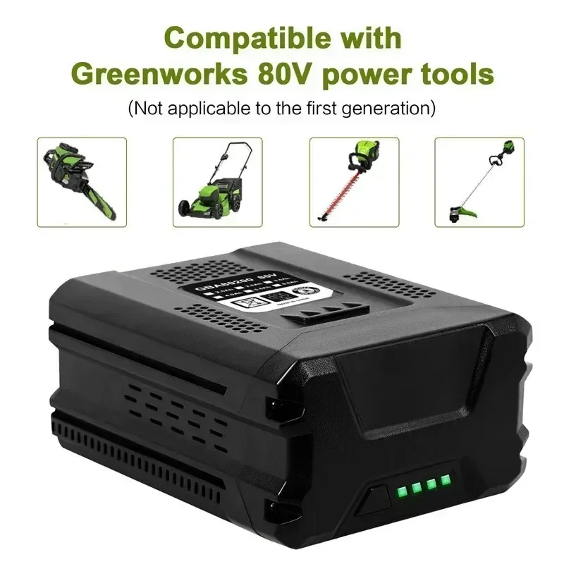 For Greenworks 80V Replacement Rechargeable Battery 6.0Ah For GBA80200 GBA80400 GBA80250 GBA80250 GBA80500 Lithium Ion Battery