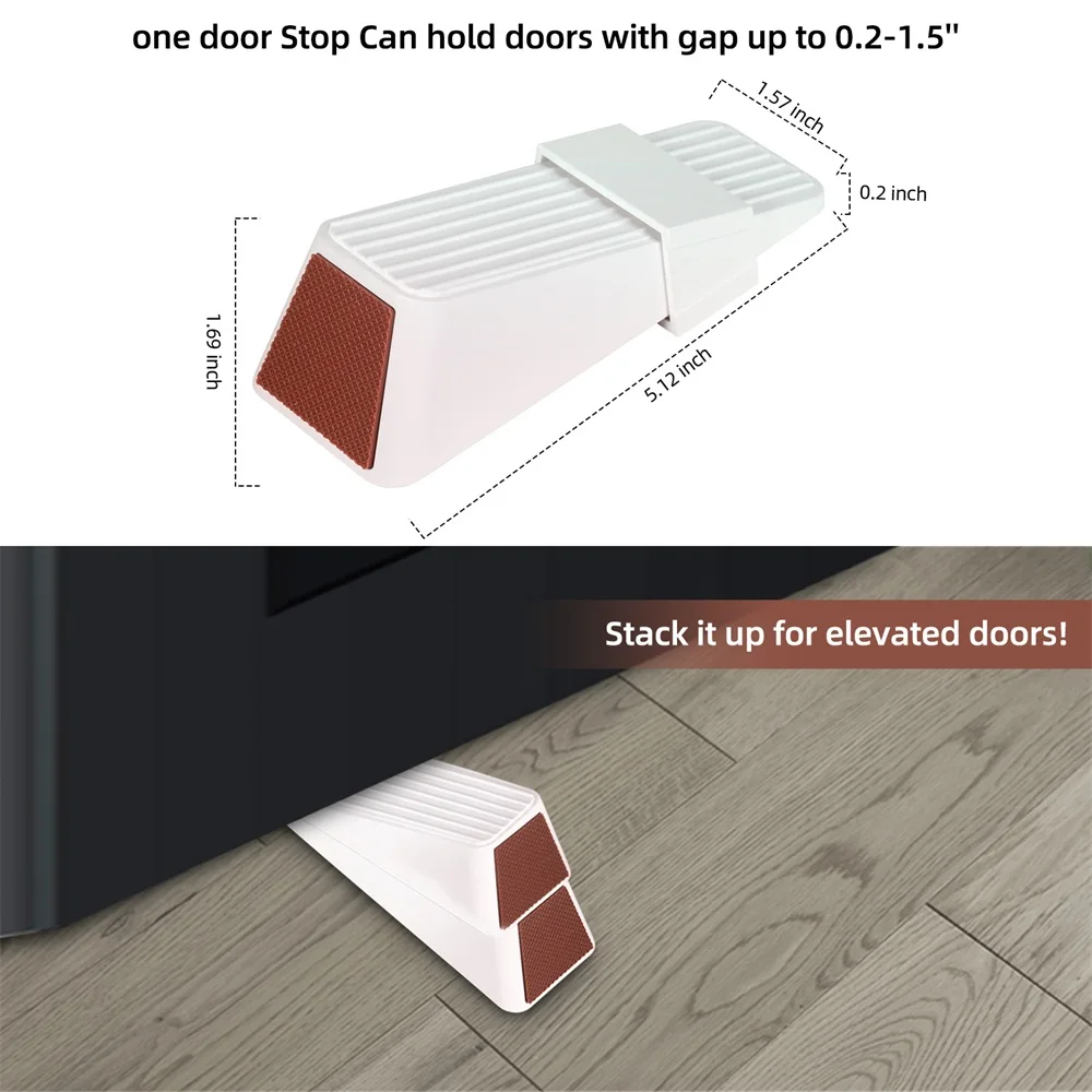 Alarme d'arrêt de porte avec sirène 120db, 4 pièces, alarme de sécurité Portable pour maison, hôtel, 3 niveaux de sensibilité, alarme de cale de porte
