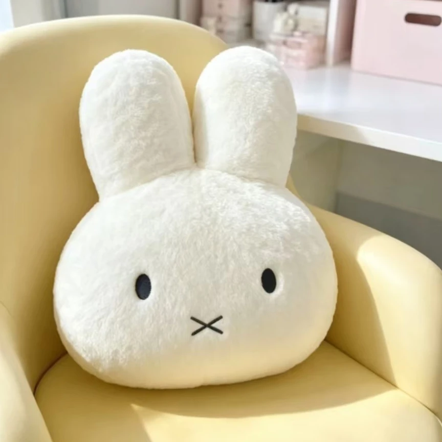 Kawaii Miffy Pillows Cute Room Decoration Doll Ornaments  Comfortable Soft Sleeping on The Bed Sofa Cushions Gift Toy for Girl