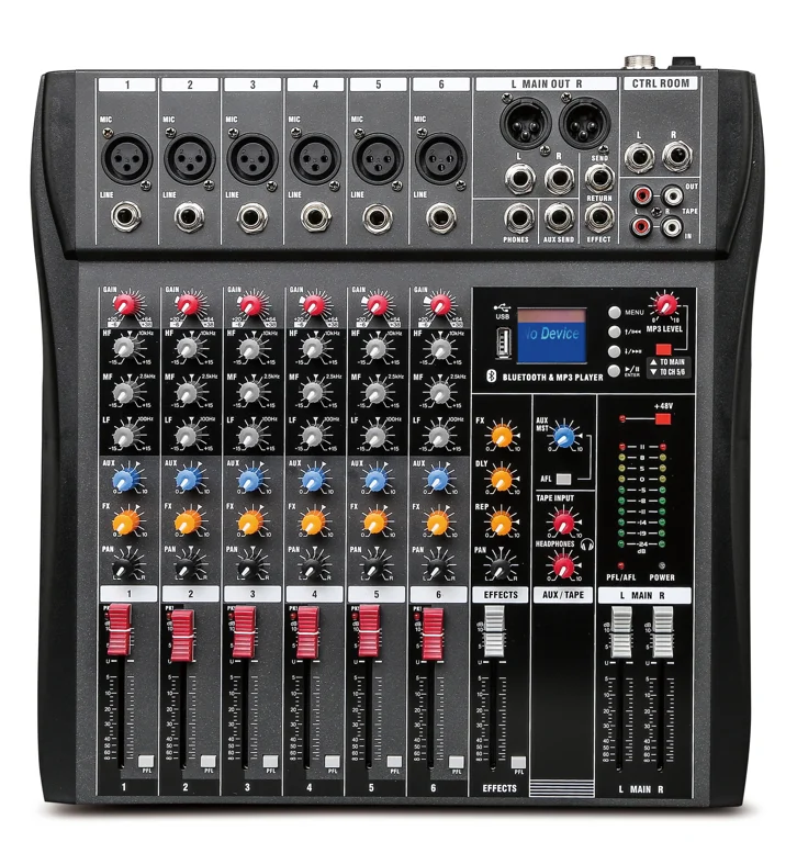 Professional Performance Grade Home DJ Mixer High Fidelity Mobile Audio Sound Cards Mixers