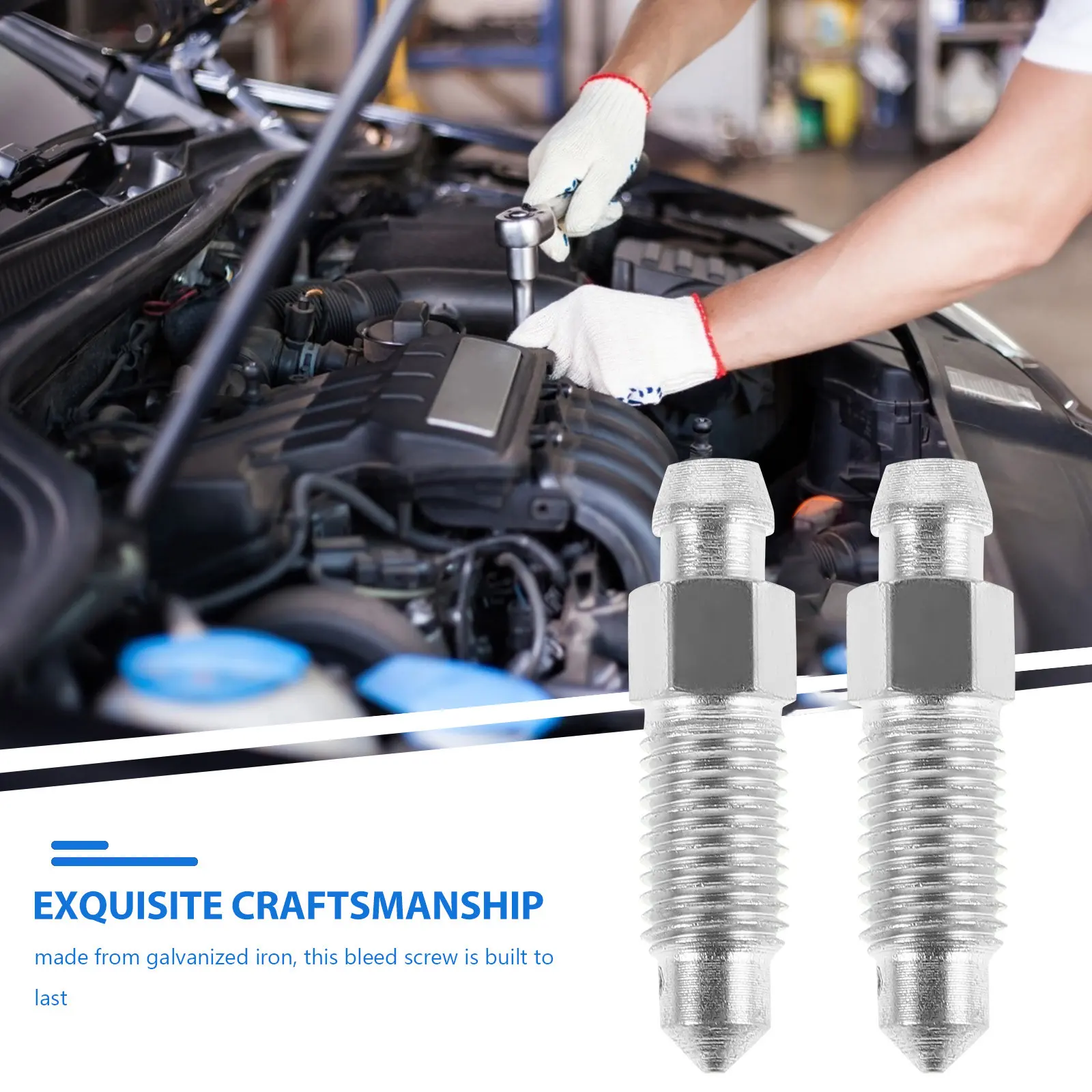 

2Pcs Metal Brake Bleed Bolt for Dirt Bike Front Fork Air Bleeding Brake System Maintenance Oil Drain Screw Heavy Duty Corrosion