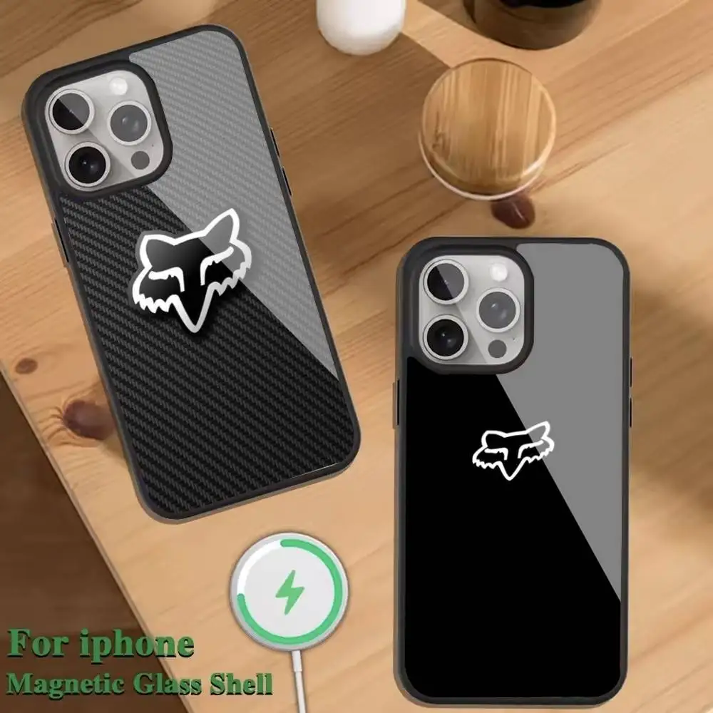 

M-Motorcycle R-Racing F-Foxes Phone Case For Magnetic Wireless Charge Cover For iphone 16 15 14 13 12 11 Pro Max Plus Coque