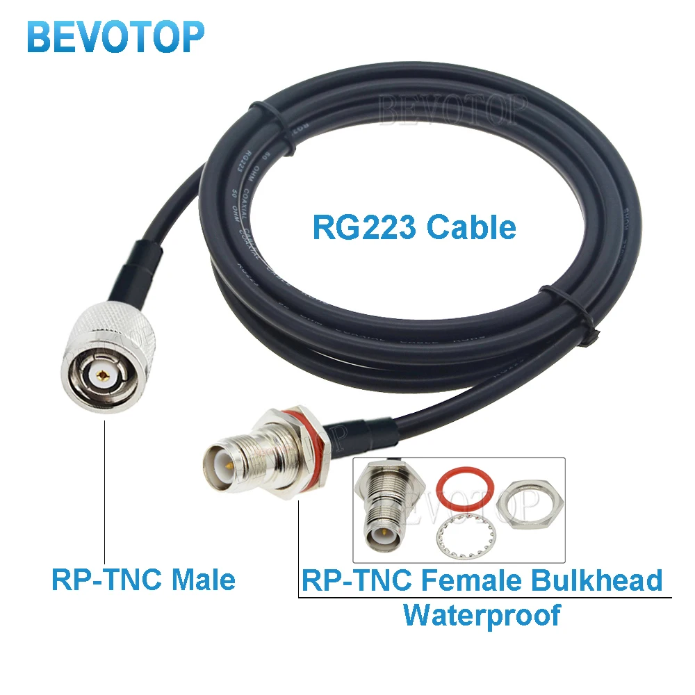 1PC Wireless Extension TNC Male/ Female/ RP Plug Jack to TNC Connector Pigtail Cable RG223 30CM/50CM/100CM NEW Wholesale