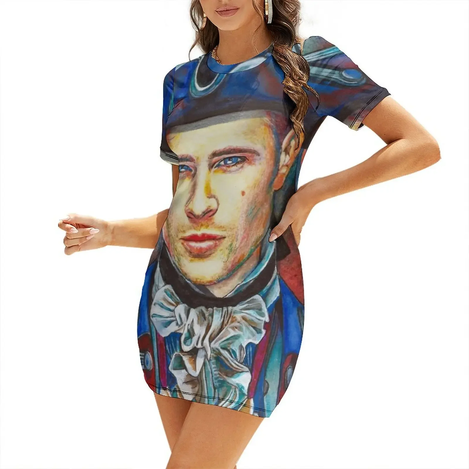 

Lord John Grey (Outlander) Original artwork Short-Sleeved Dress Party dresses for women Bridesmaid dress woman