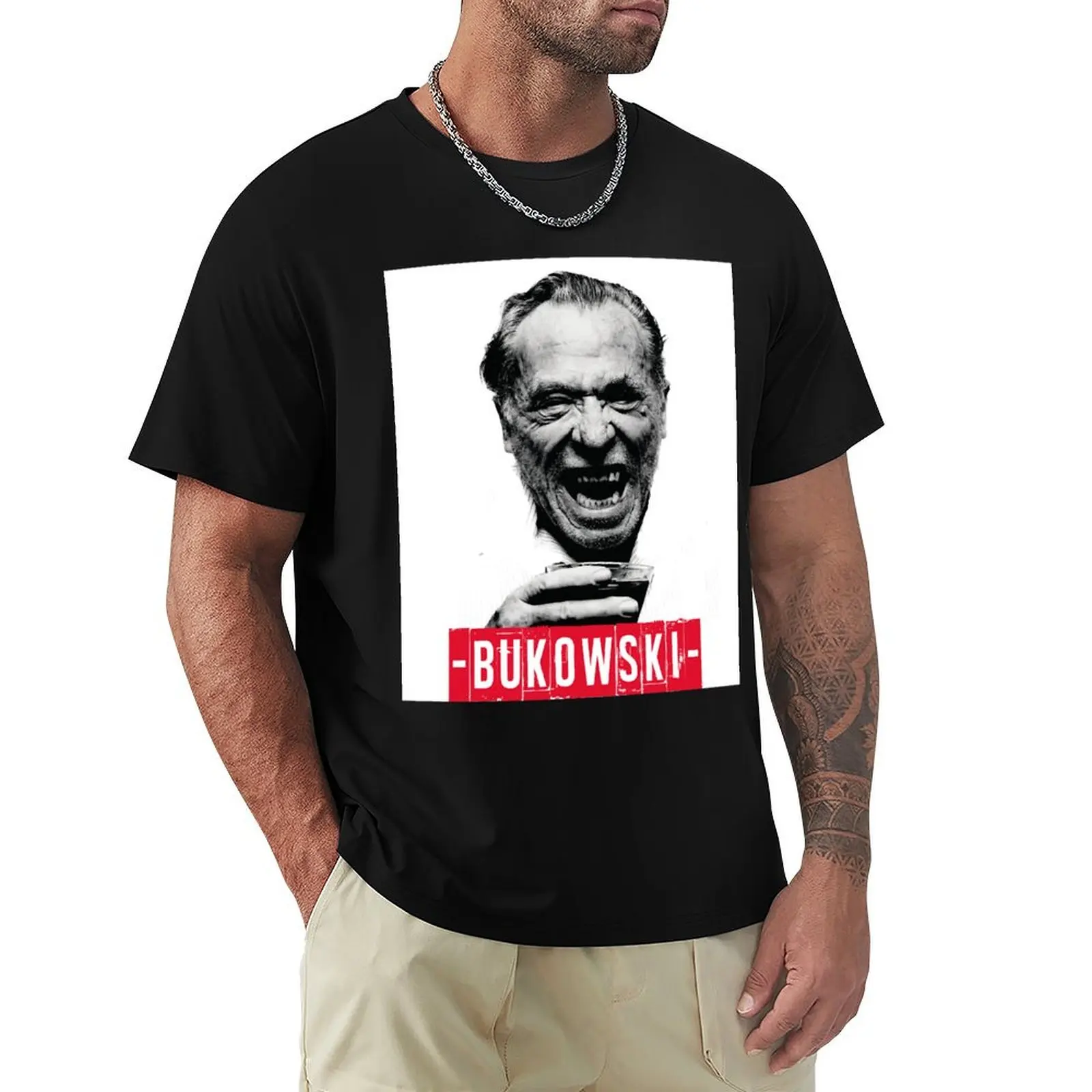 Day Gift For Bukowski Gifts Music Fans T-Shirt Anti-Pilling Casual T-Shirt