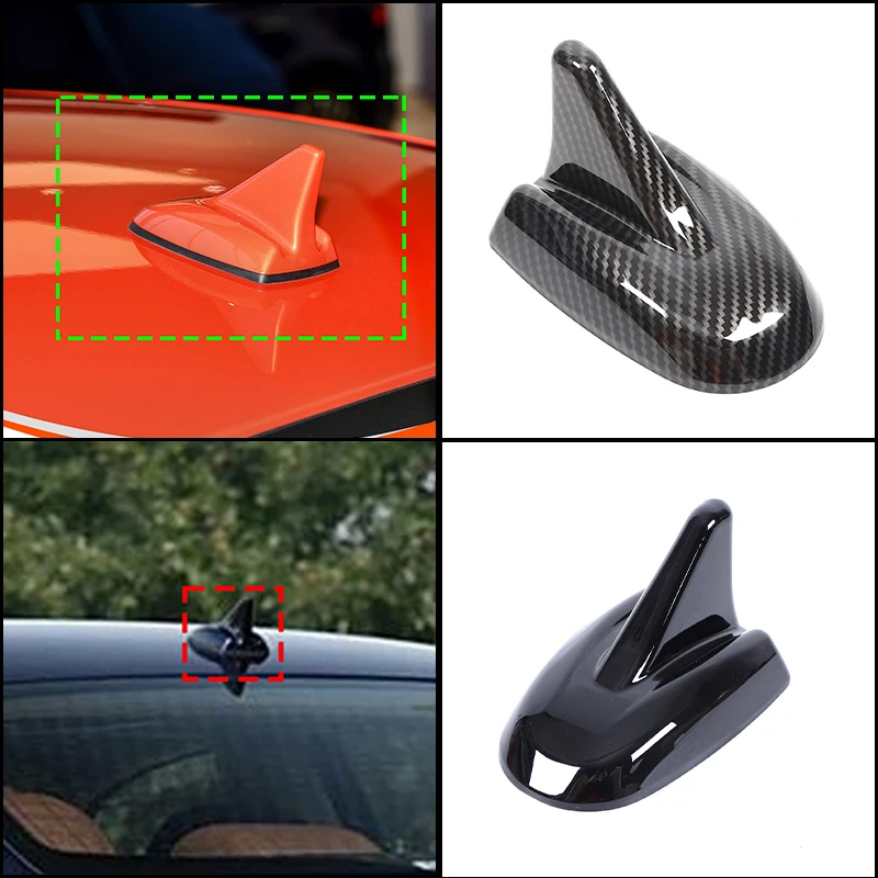

For Maserati Ghibli/Quetroporte 2014-2019 ABS Carbon Fiber Pattern Car Roof Shark Fin Antenna Trim Cover Car Exterior Accessory