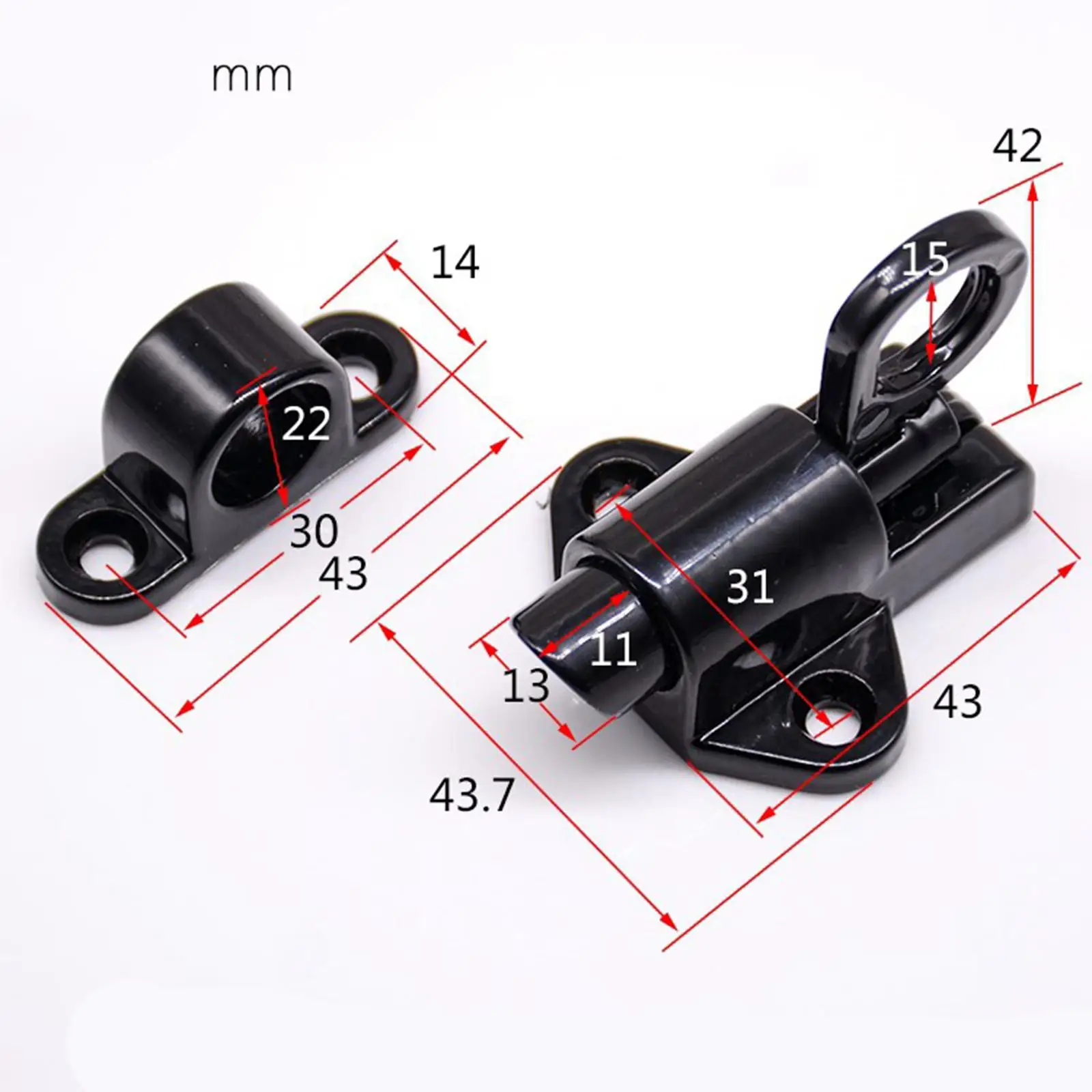 

2pcs Metal Door Latch Lock Attic Door Window Gate Pull Ring Spring Bounce Home