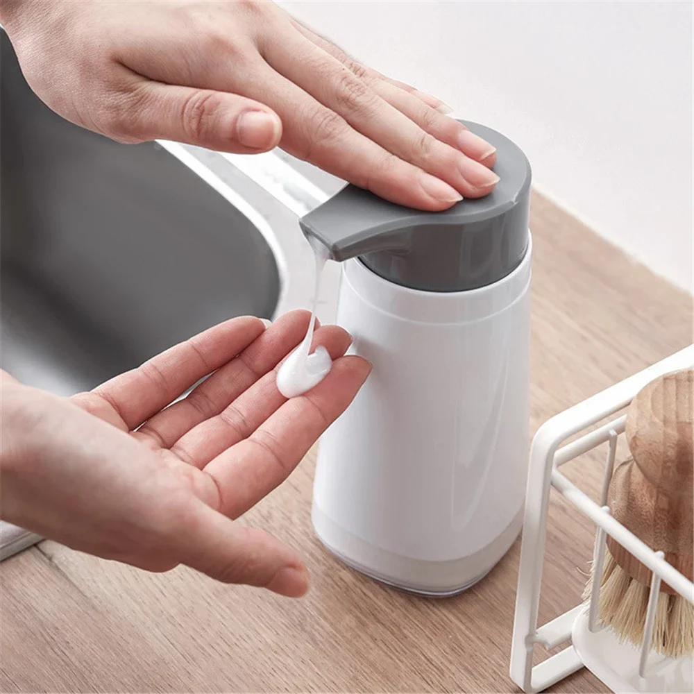 Kitchen Liquid Soap Dispenser Manual Press Kitchen Sink Dish Soap Dispenser Detergent Container Bathroom Hand Washing Machine